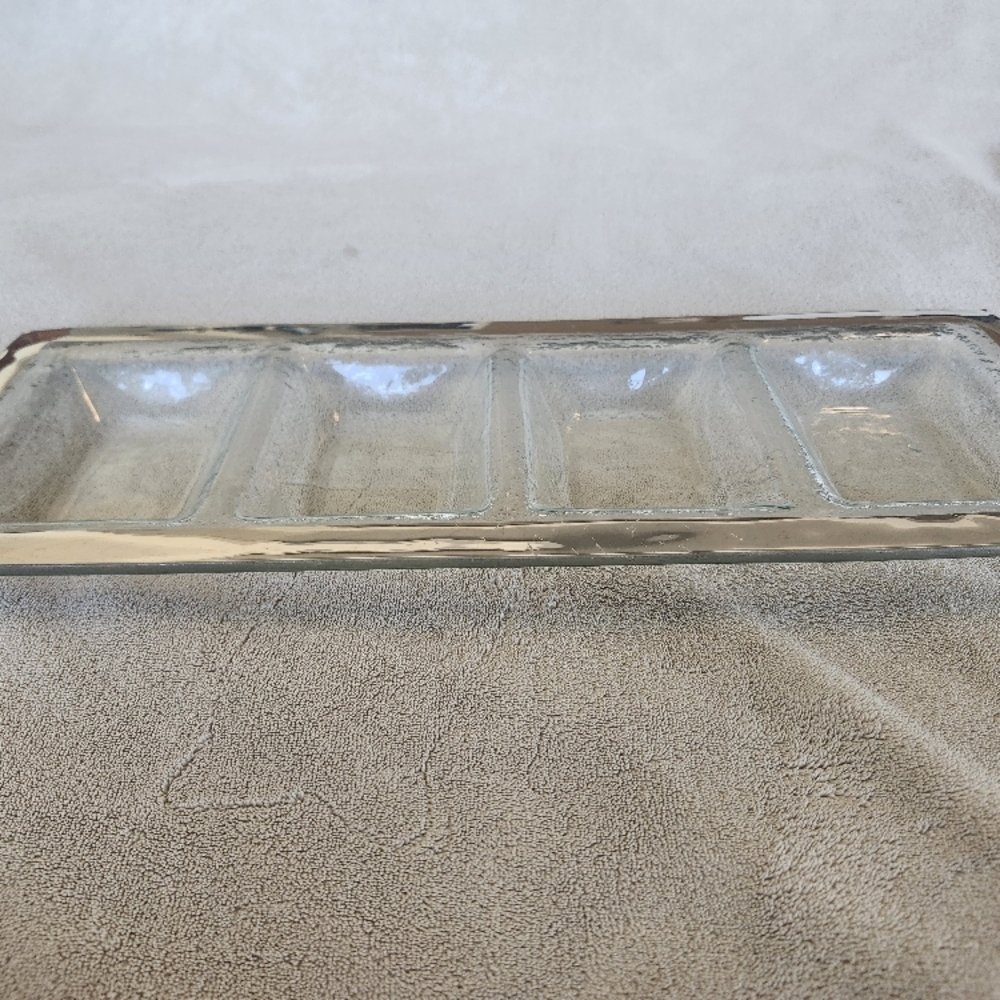 Annie Glass Elegant Clear Glass Art Organizer with Four Compartments - Picture 2 of 11